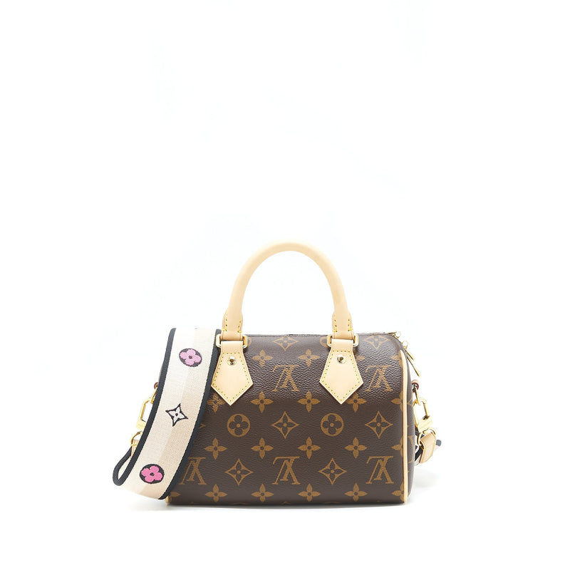 Louis Vuitton - Authenticated Nano Speedy / Mini HL Handbag - Cloth Gold for Women, Never Worn