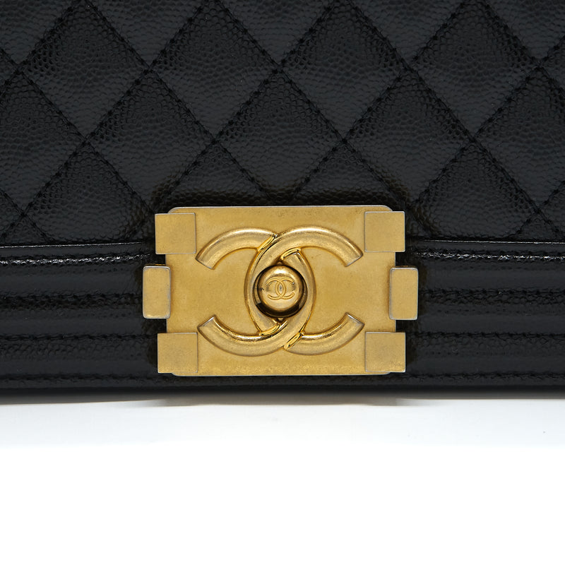 Chanel Medium leboy black Caviar GHW