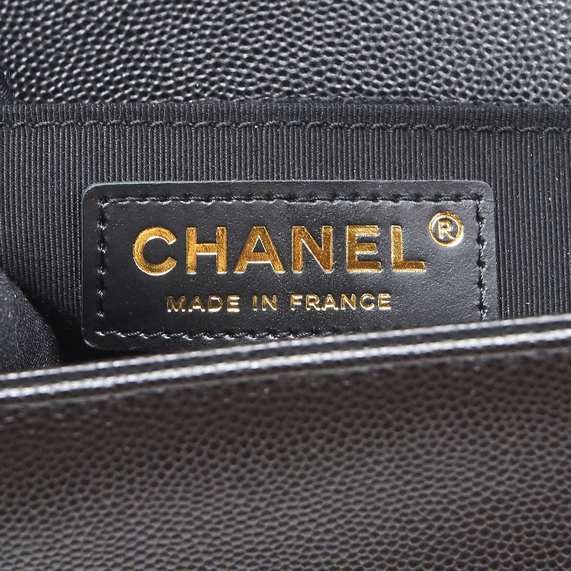 Chanel Medium leboy black Caviar GHW