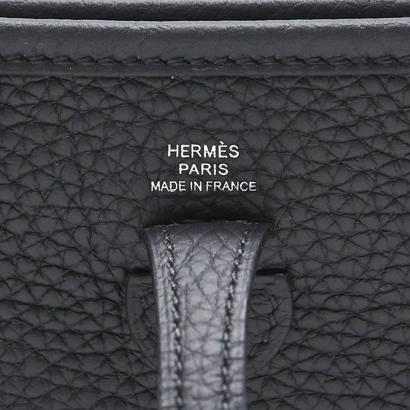 Hermes mini Evelyne 16 Black SHW Stamp Z