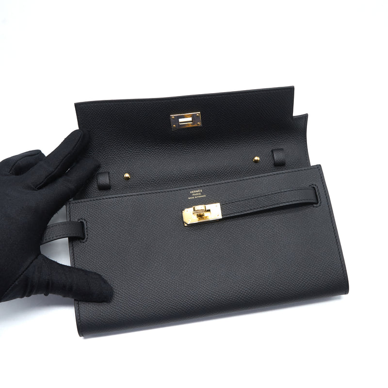 Hermes Classic Kelly to go Epsom leather black GHW