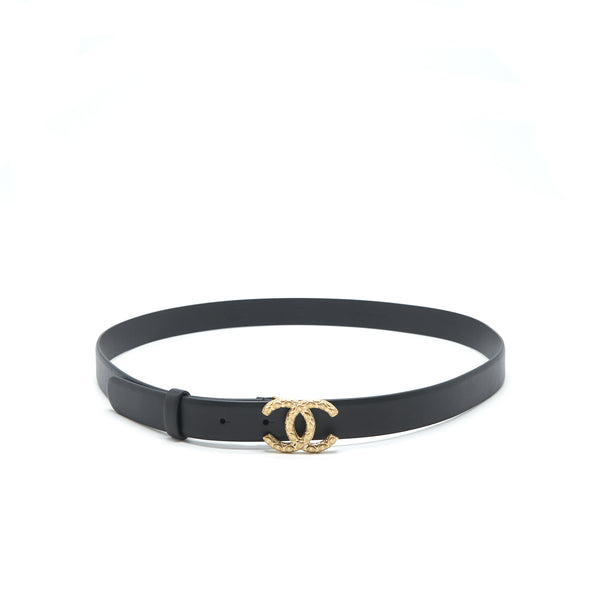 Chanel size95 22C Light gold tone CC Logo belt