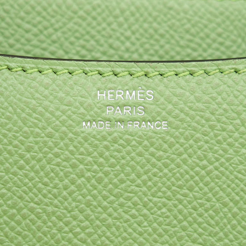 Hermes Constance Mini Vert Criquet SHW Stamp Y