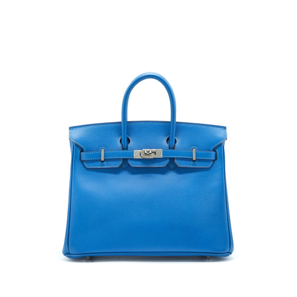 Hermes Birkin 25 Epsom Mykonos SHW Stamp Square O