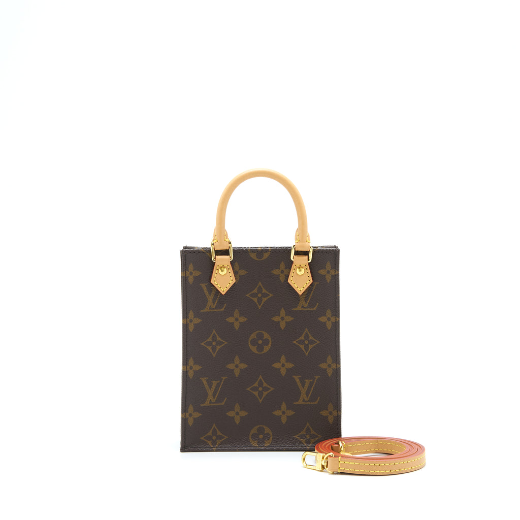 Louis Vuitton Black Giant Monogram Empreinte Petit Sac Plat Gold Hardware, 2021, Womens Handbag