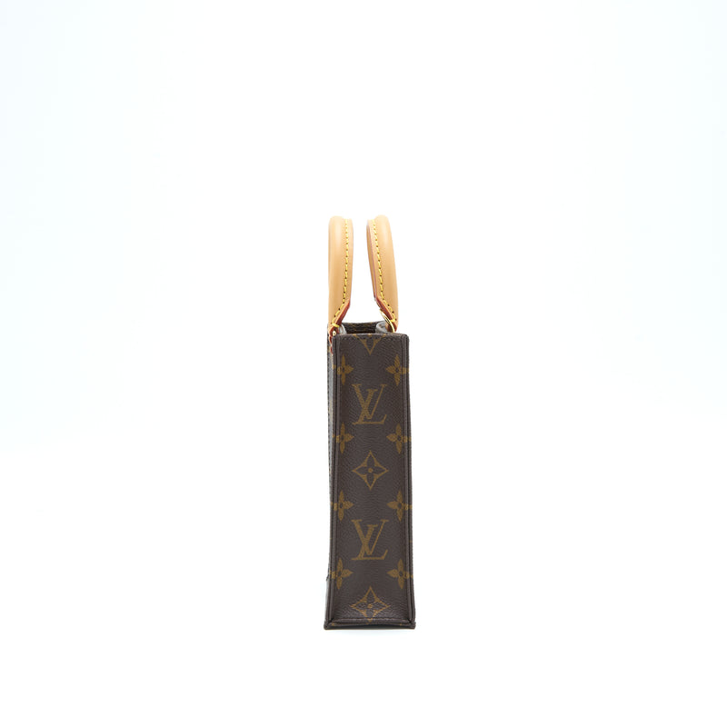 Shop Louis Vuitton PETIT SAC PLAT Monogram Casual Style Calfskin