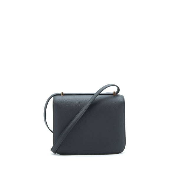 Hermes Constance Mini Epsom Black RGHW Stamp Z