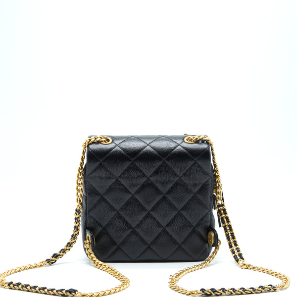 Chanel 22P Flap Backpack Caviar Black GHW