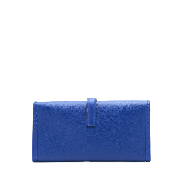 Hermes Jige Clutch Epsom Blue Electric Stamp Square R