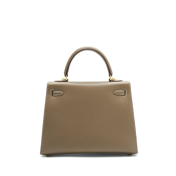 Hermes Kelly 25 Epsom Etoupe GHW Stamp Z