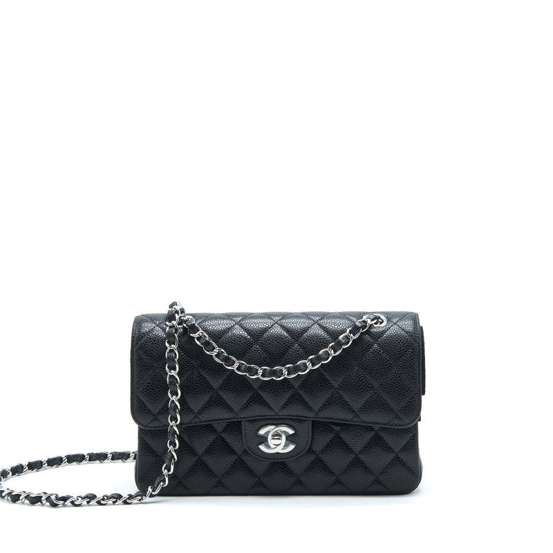 Chanel Quilted Caviar Small Classic Flap Black microchip 2022  THE PURSE  AFFAIR