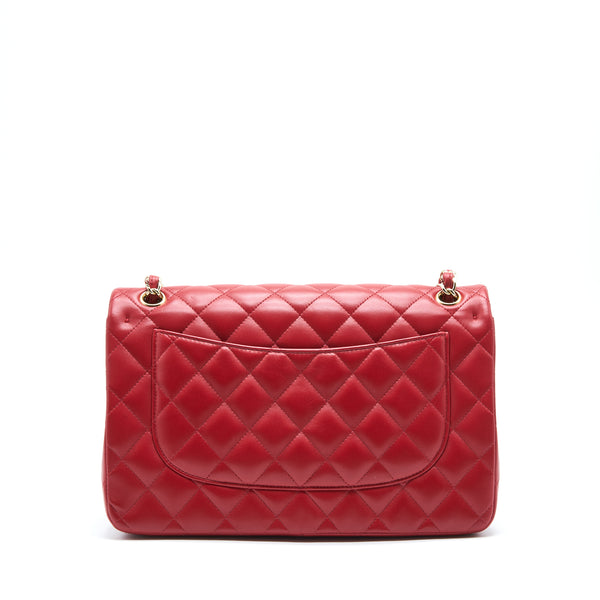 Chanel Classic Jumbo Double Flap Bag Lambskin Red LGHW