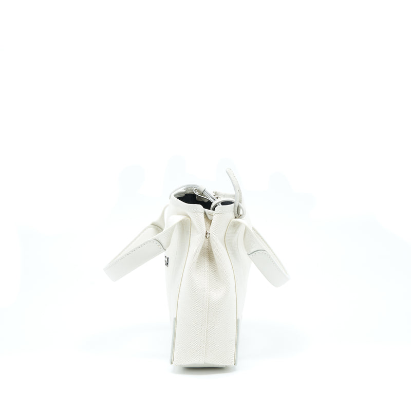Balenciaga Cabas Fabric/Leather Off white SHW