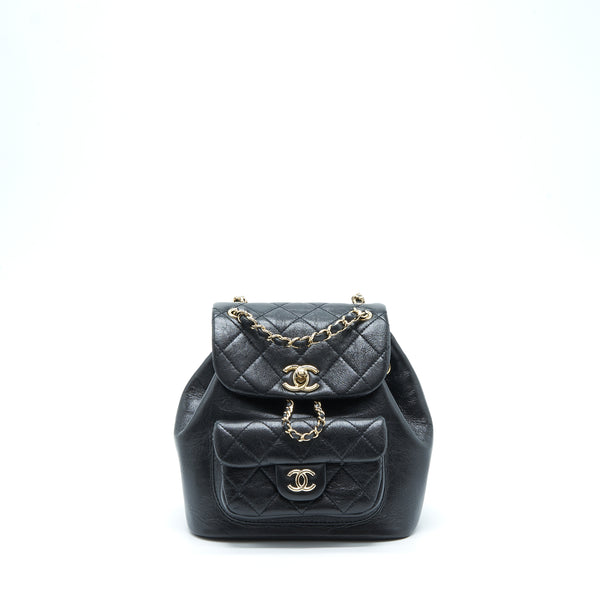 Chanel 22C Mini Duma Backpack Calfskin Black LGHW (Microchip)