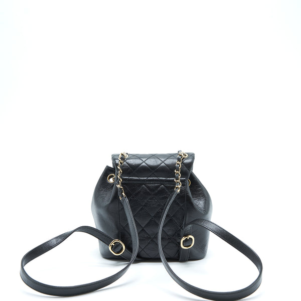 Chanel 22C Mini Duma Backpack Calfskin Black LGHW (Microchip)