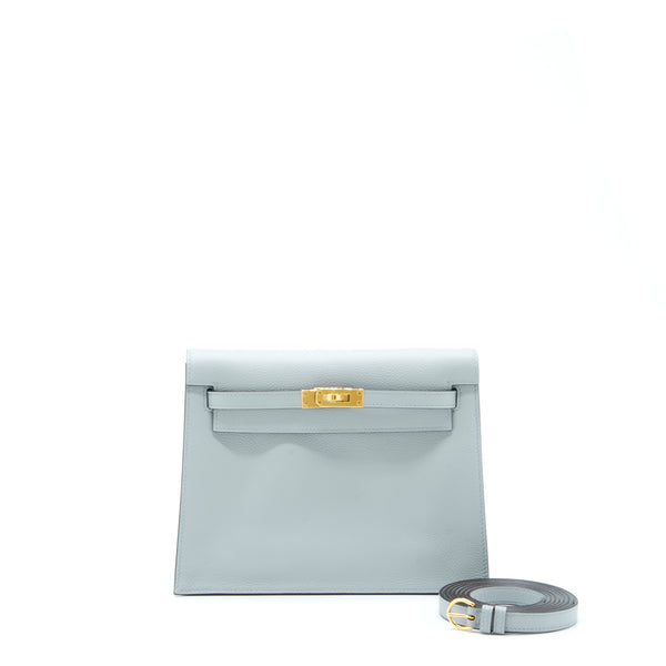 Hermes Kelly Danse Evercolor 8U Blue Glacier GHW Stamp Z