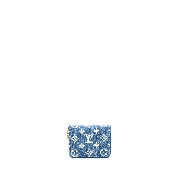 Louis Vuitton Zippy Coin Purse Denim Jacquard Navy Blue in Denim