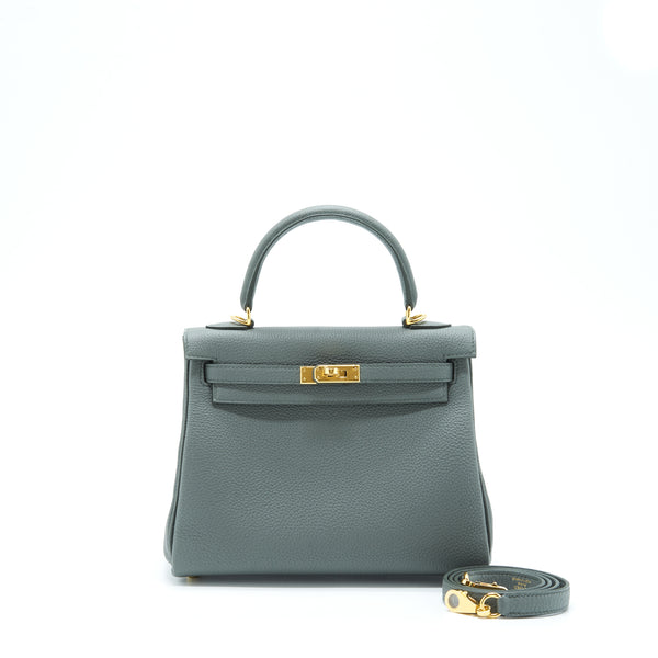 Hermes Kelly 25 Retourne Togo 63 Vert Amanda GHW Stamp U