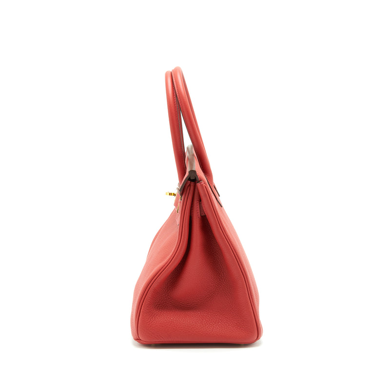 Hermes Birkin 30 Togo D5 Geranium GHW Stamp X