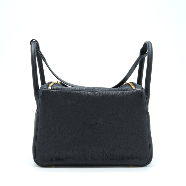 Hermes Lindy 30 Clemence Black GHW Stamp D