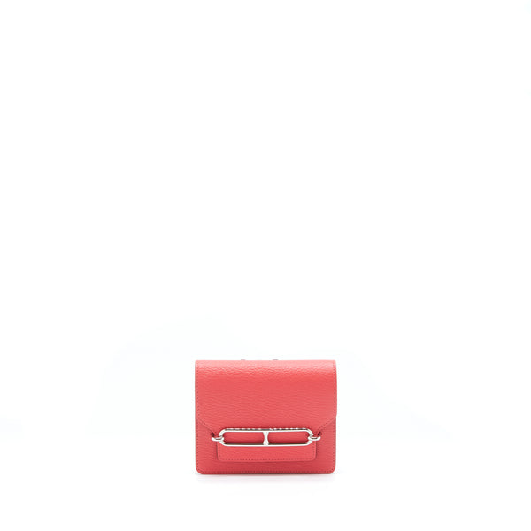 Hermes Roulis Slim Evercolor Rose Texas SHW Stamp Y