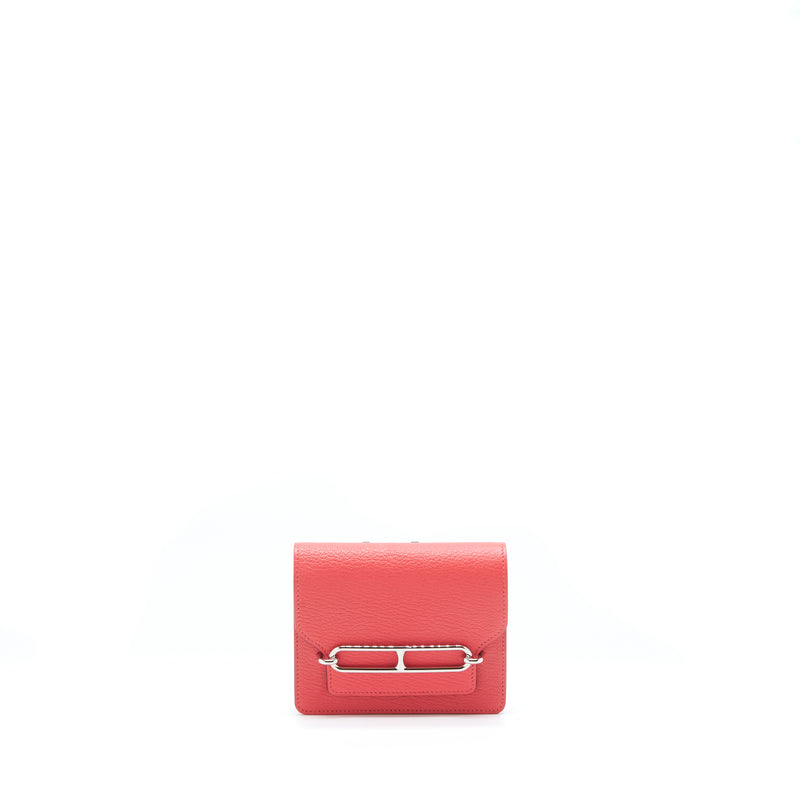 Hermes Roulis Slim Evercolor Rose Texas SHW Stamp Y