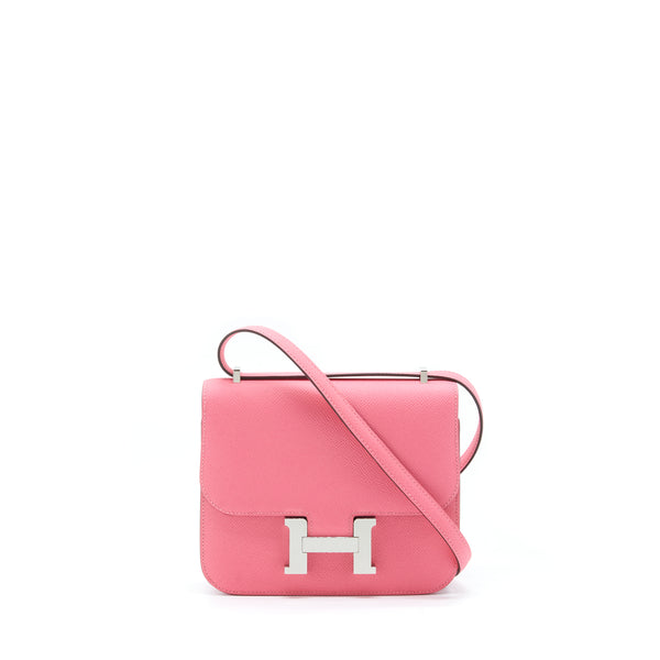 Hermes Constance Mini Epsom Rose Azalee SHW Stamp Y