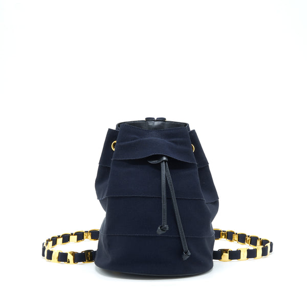 Salvatore Ferragamo Vintage Mini Backpack Black Fabric/Nylon GHW