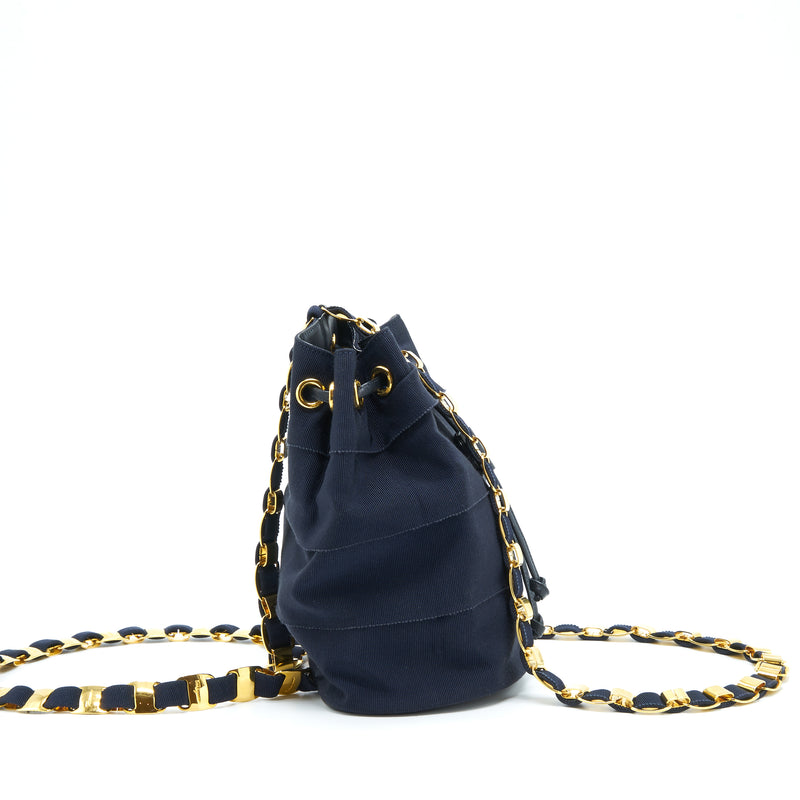 ferragamo mini backpack Salvatore Ferragamo Vintage Mini Backpack Black Fabric/Nylon GHW