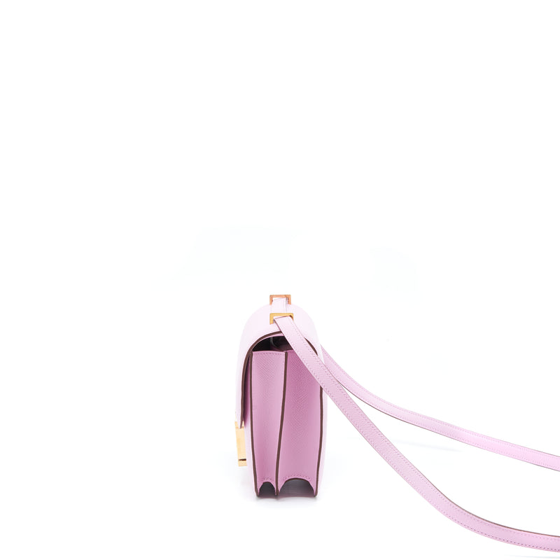 Hermes Mini Constance Epsom X9 Mauve Sylvestre RGHW Stamp Z