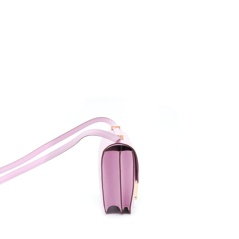 Hermes Mini Constance Epsom X9 Mauve Sylvestre RGHW Stamp Z
