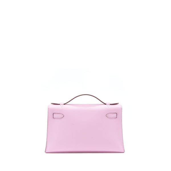 Hermes Kelly Pochette Swift X9 Mauve Sylvestre RGHW Stamp Z