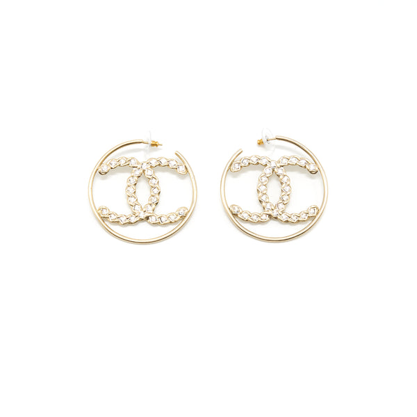 Chanel CC Hoop Earrings