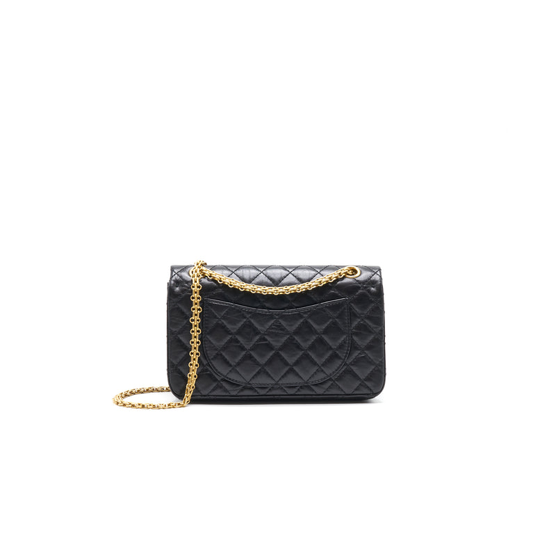 Chanel 2.55 Handbag Aged Calfskin Black GHW