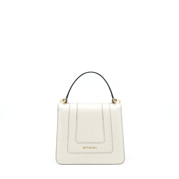 Bvlgari Top Handle Serpenti Bag White