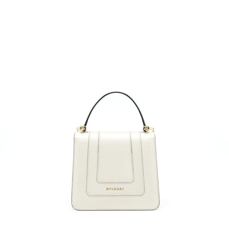 Bvlgari Top Handle Serpenti Bag White