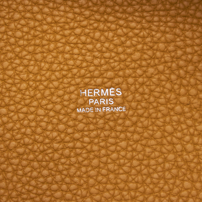 Hermes Picotin Lock 18 Bag Sesame/Lime SHW