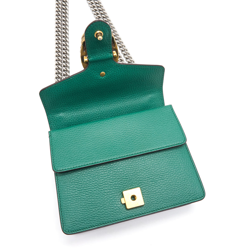 Dionysus GG Small Leather Bag Green