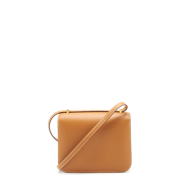 Hermes Mini Constance Epsom 37 Gold GHW Stamp Z