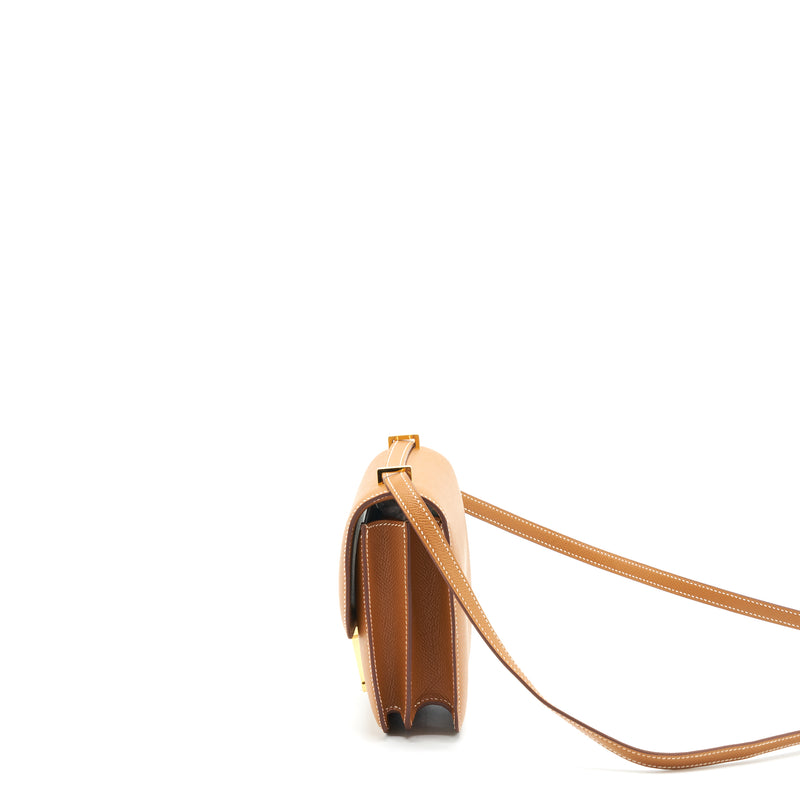 Hermes Mini Constance Epsom 37 Gold GHW Stamp Z