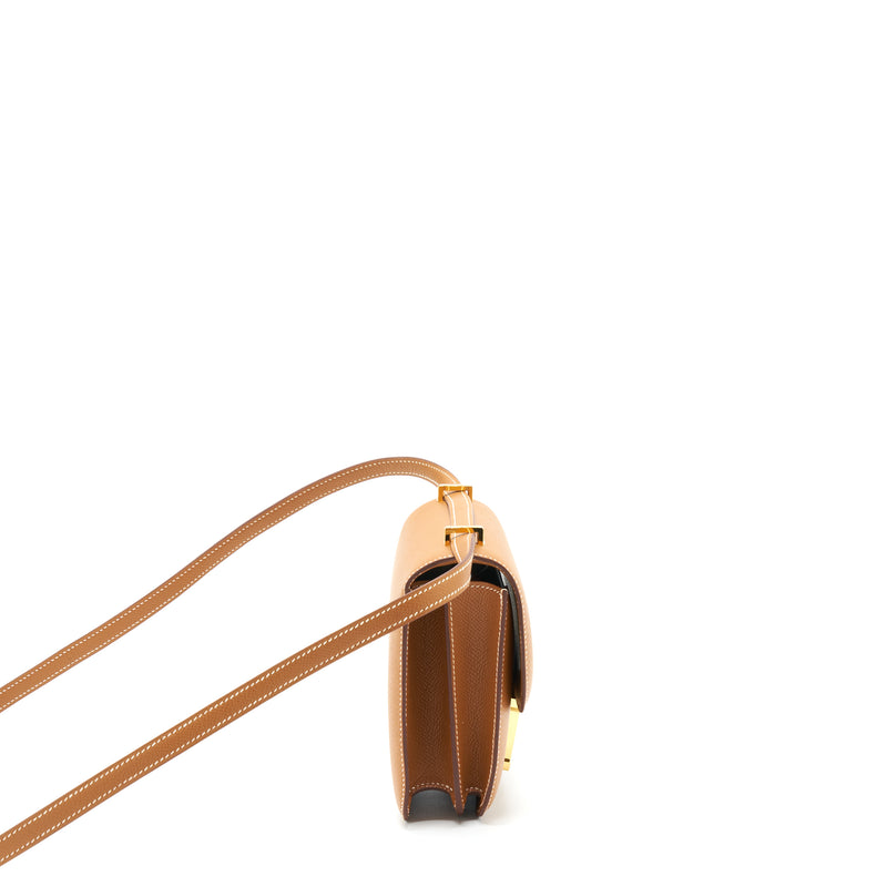 Hermes Mini Constance Epsom 37 Gold GHW Stamp Z