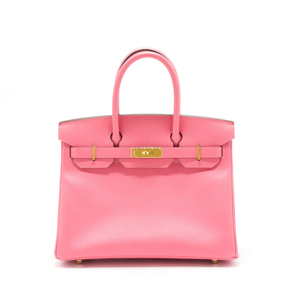 Hermes Birkin 30 Epsom 8W Rose Azalee GHW Stamp C