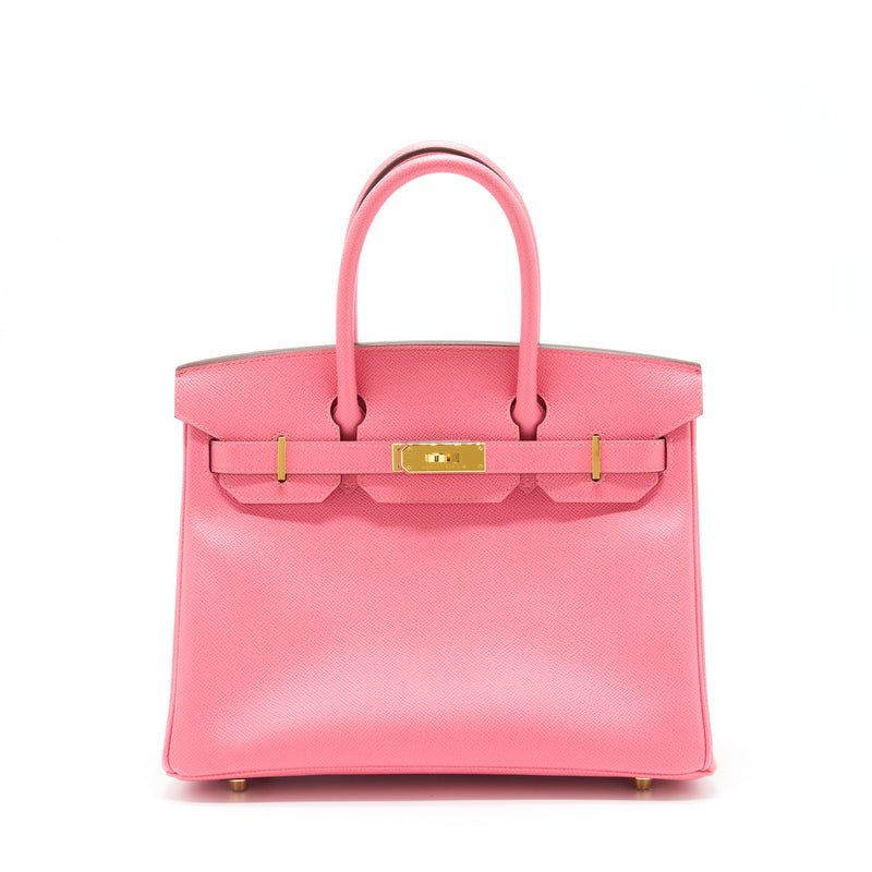 Hermes Birkin 30 Epsom 8W Rose Azalee GHW Stamp C