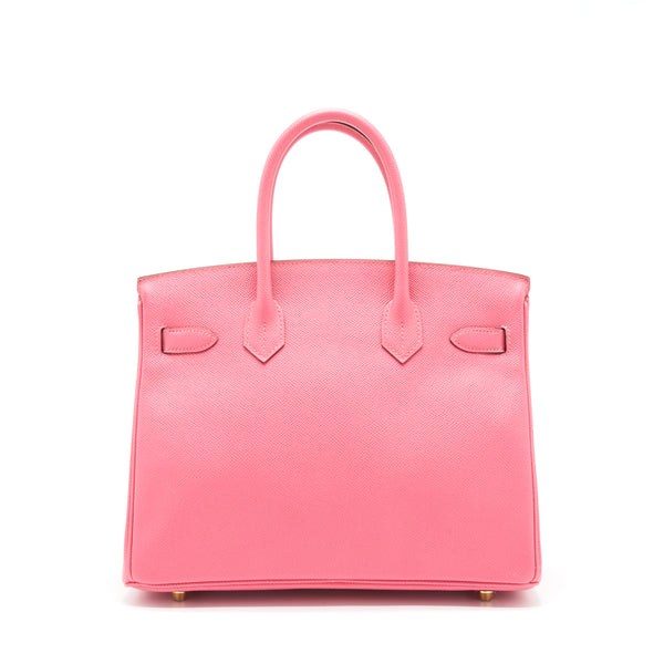 Hermes Birkin 30 Epsom 8W Rose Azalee GHW Stamp C