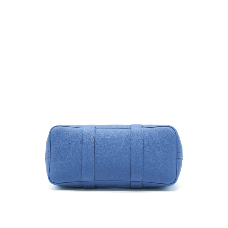 Hermes Garden Party 30 Canvas Blue Brighton/Azur SHW Stamp Z