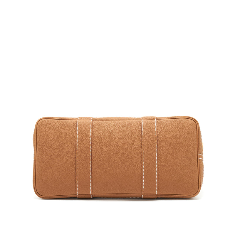 Hermes Garden Party 36 Officer Bicolour Dune-Magnolia/Gold SHW Stamp Z