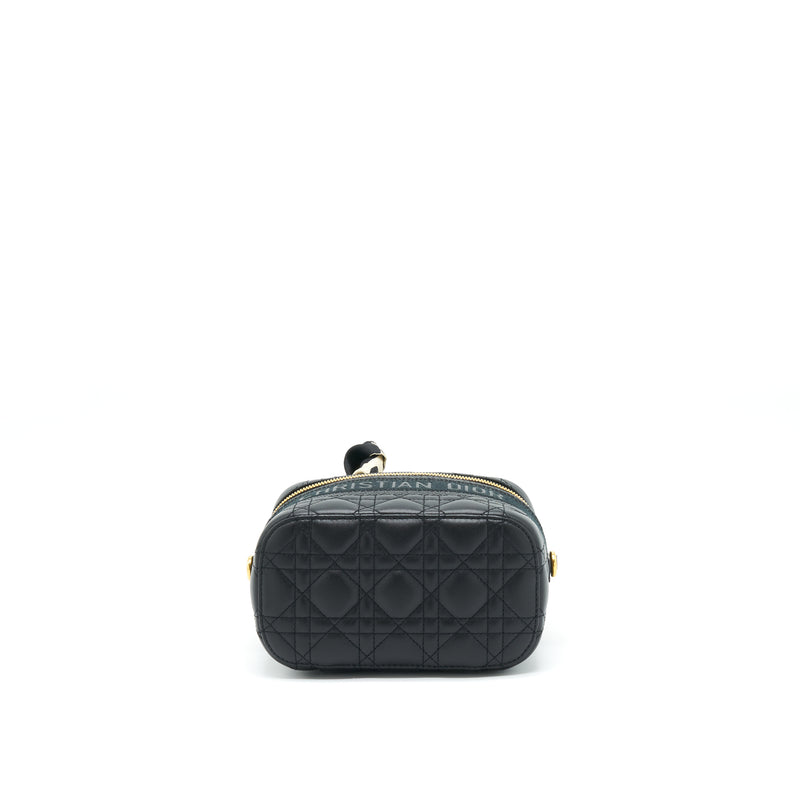 Small DiorTravel Vanity Case Stone Gray Cannage Lambskin - Dior