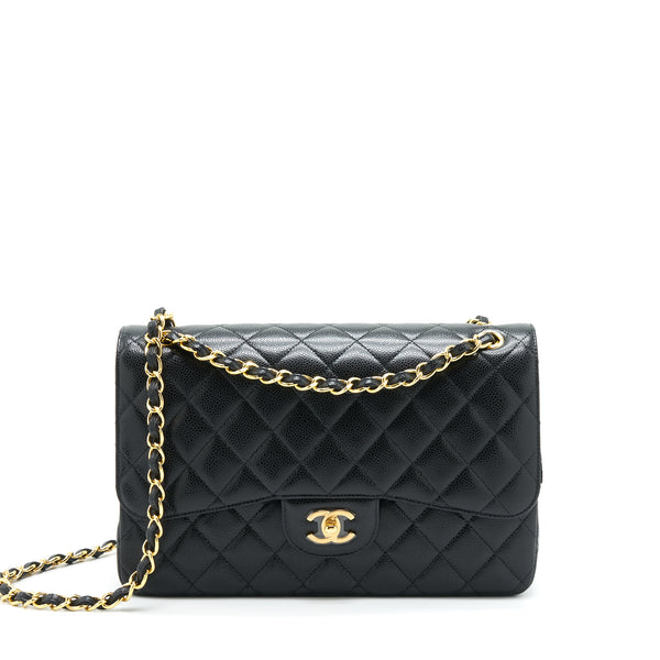 Chanel Jumbo Classic Double Flap Bag Caviar Black GHW (Microchip)