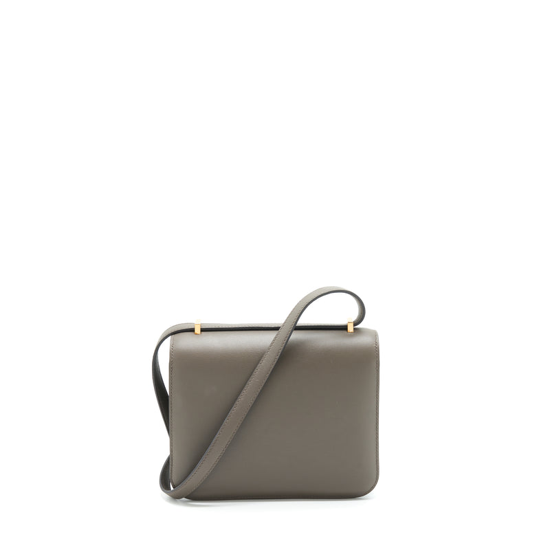 Hermes Mini Constance Swift 8F Gris Etain RGHW Stamp Y