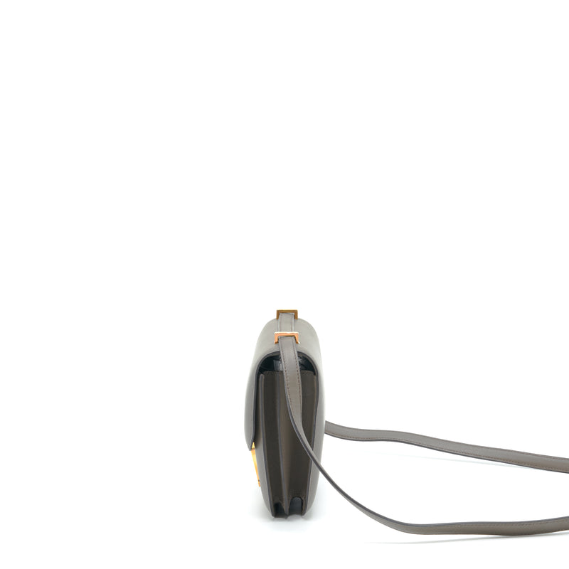 Hermes Mini Constance Swift 8F Gris Etain RGHW Stamp Y